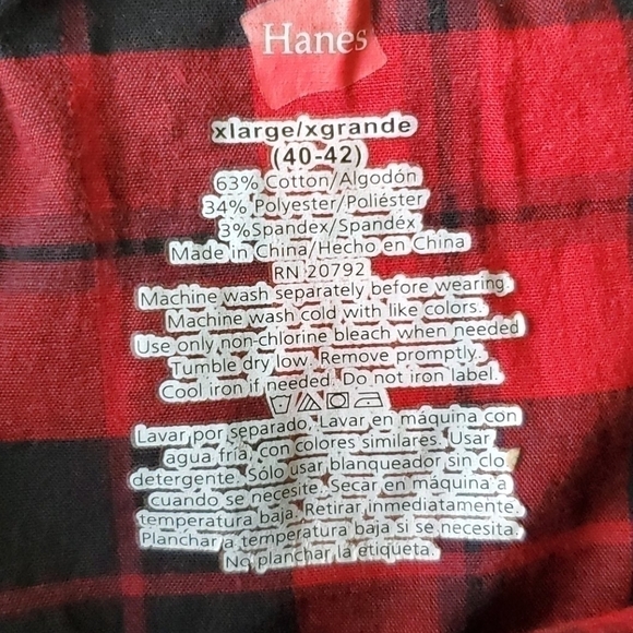 Mens Christmas Buffalo Plaid Pajama Pants XL - Picture 3 of 3